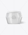 Glossy Plastic Container With Label Mockup