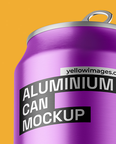 Textured Aluminium Drink Can Mockup