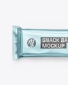 Glossy Metallic Snack Package Mockup