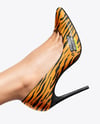 Pair of Stilettos on Woman's Legs Mockup