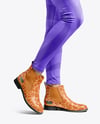 Chelsea Boots on Woman's Legs with Leggins Mockup