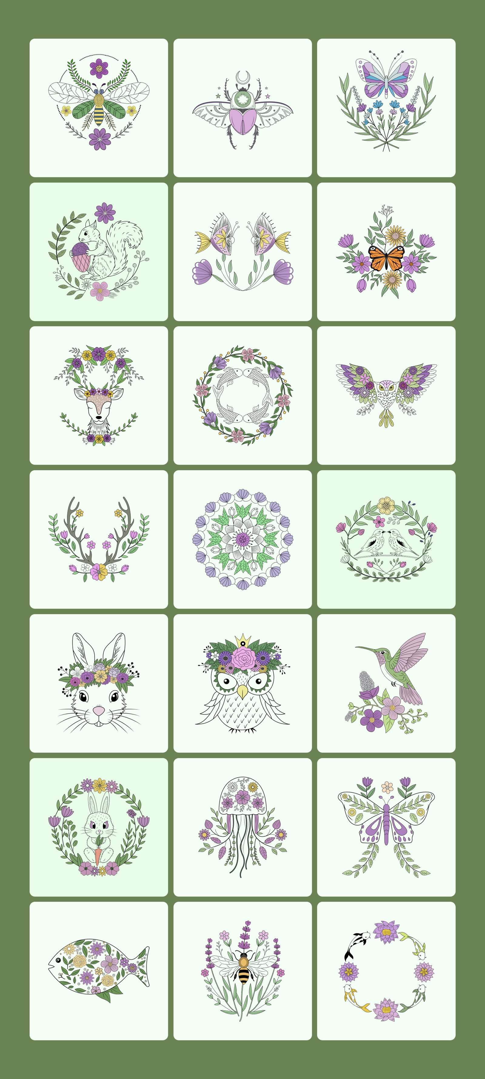 Vintage Nature Illustration Bundle