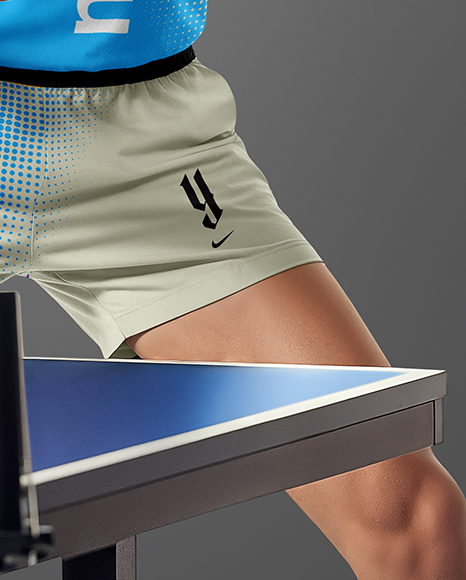 Asian Man Wearing Table Tennis Uniform Mockup