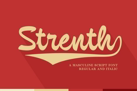 Strenth - Masculine Script - Fonts