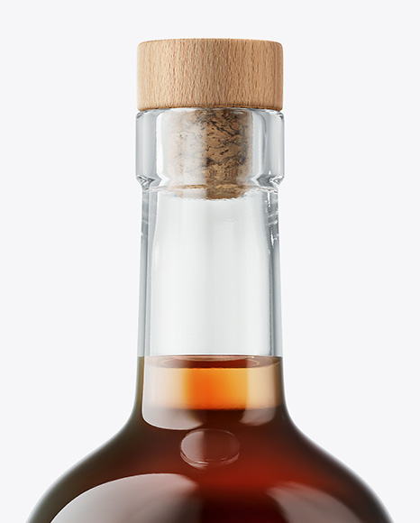 Black Rum Bottle Mockup