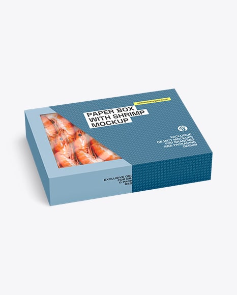 Paper Box with Shrimps Mockup - Free+Photorealistic+Cardboard+Package+Box+Mockup+PSD+by+...