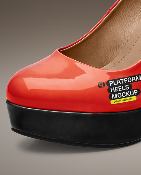 Wedge Heel Shoe Mockup