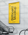 Vertical Billboard on a Wall Mockup