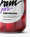 Glass Jar with Mixed Fruits Preserves Mockup