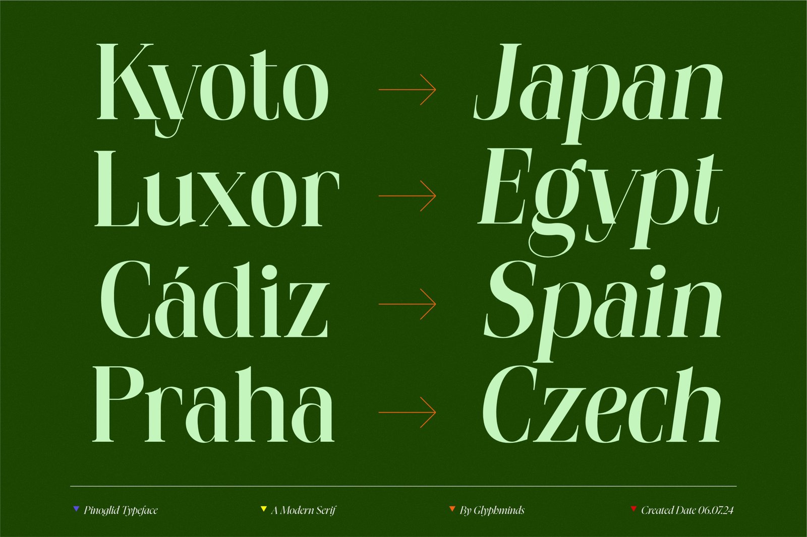 Pinoglid Font