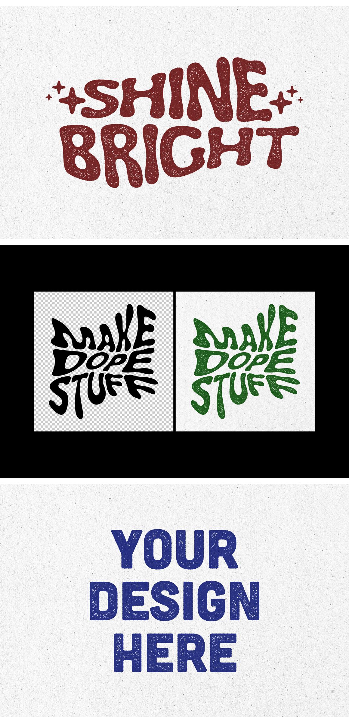Inked Stamping Text &amp; Logo Effect