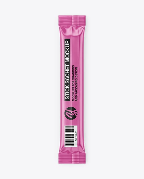Glossy Stick Sachet Mockup - Tea sachet mockup