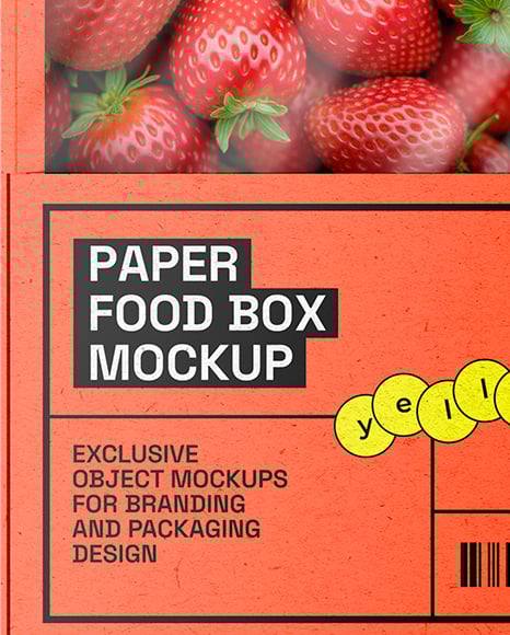 Kraft Strawberry Box Mockup