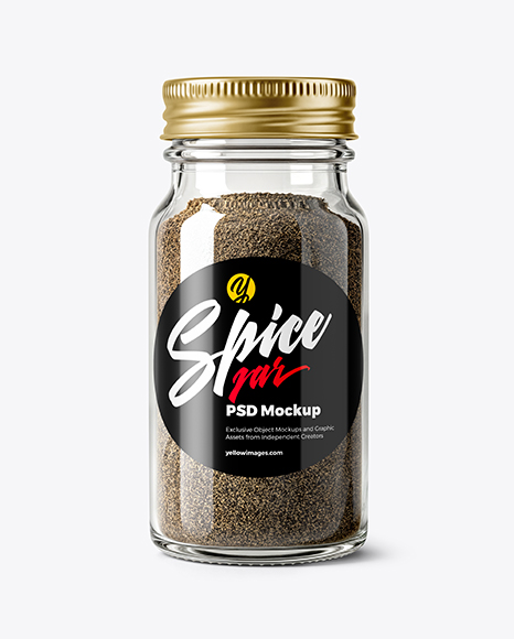 Glass Jar with Grounded Black Pepper Mockup - Black sweater mockup