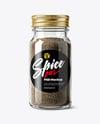 Glass Jar with Grounded Black Pepper Mockup