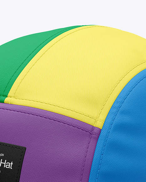 Five Panel Cap Mockup - Half Side View