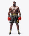 Super Heavyweight Man Wearing Boxing Kit Mockup