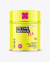 Glossy Tin Can Mockup