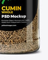 Plastic Spice Jar with Whole Cumin Mockup