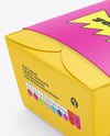 Paper Food Box in Sleeve Mockup