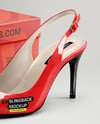 Glossy Slingback with Shoe Box Mockup