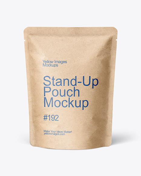 Kraft Stand-up Pouch Mockup - Food mockup