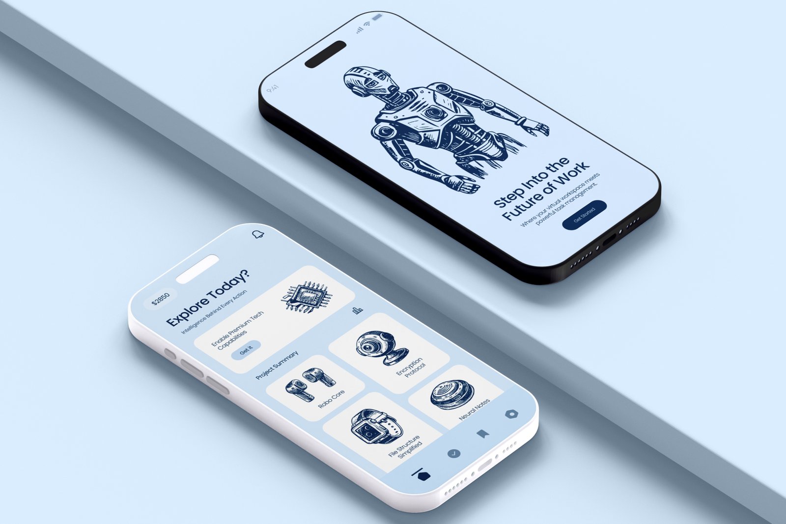 Vintage Technology Illustration Set