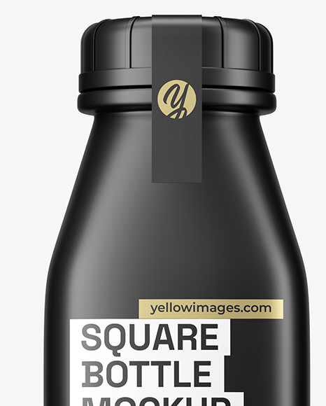 Square Matte Bottle Mockup