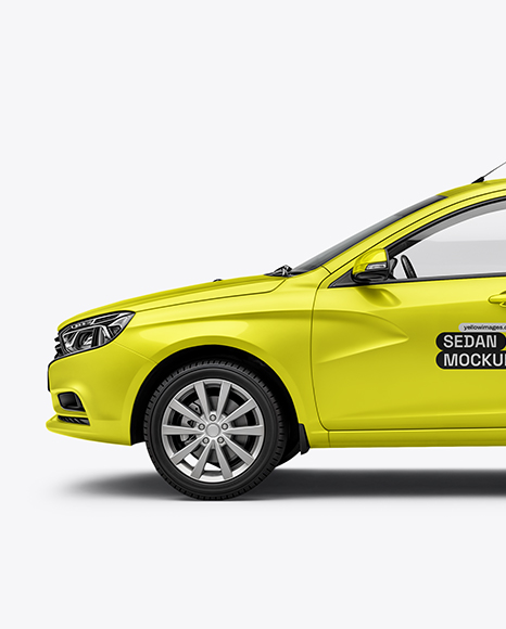 Sedan Mockup - Side View