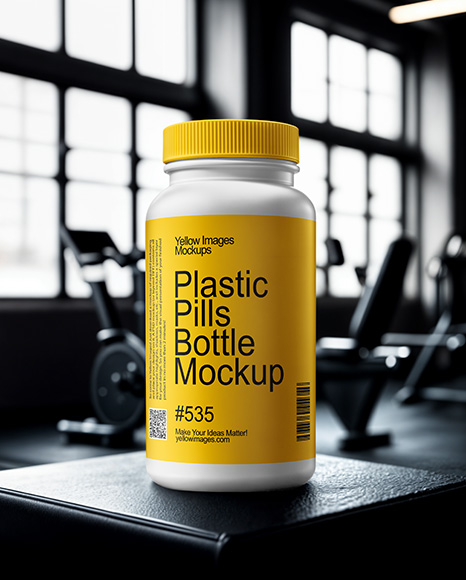 Plastic Pill Bottle Mockup - Plastic bottle mockup psd download