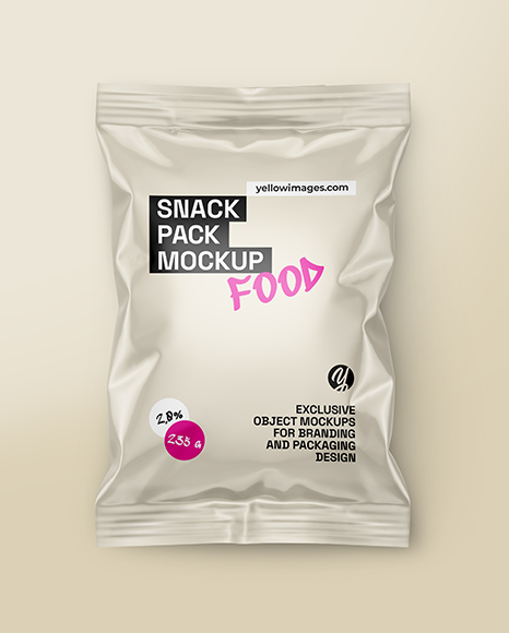 Glossy Snack Pack Mockup