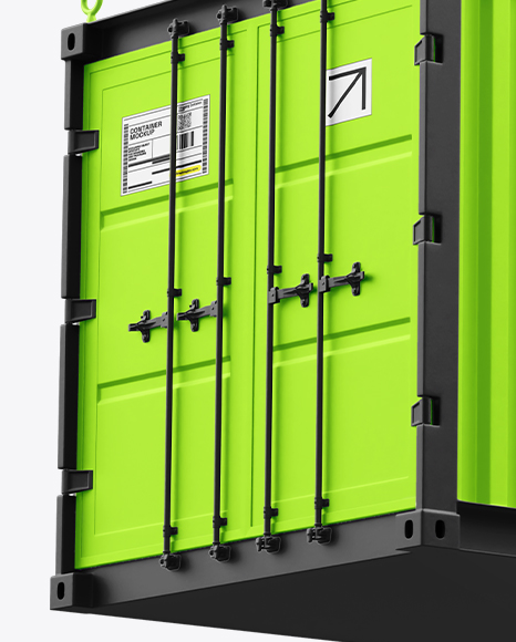 Hanging Shipping Container Mockup