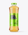 Glass Bottle with Apple Juice Mockup