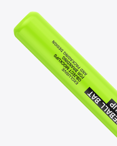 Two Glossy Baseball Bats Mockup