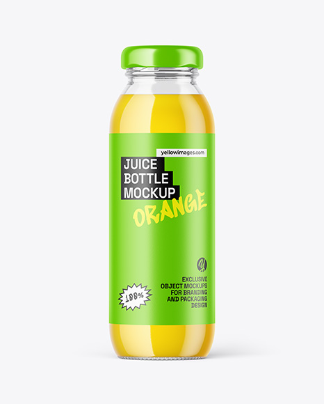 Clear Glass Bottle With Orange Juice Mockup - 44++Juice+Bottle+Mockups+-+Free+