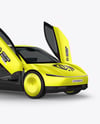Electric RoboCab W/The Doors Open Mockup - Half Side View