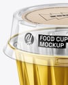 Aluminium Foil Cup with Clear Plastic Cup Mockup