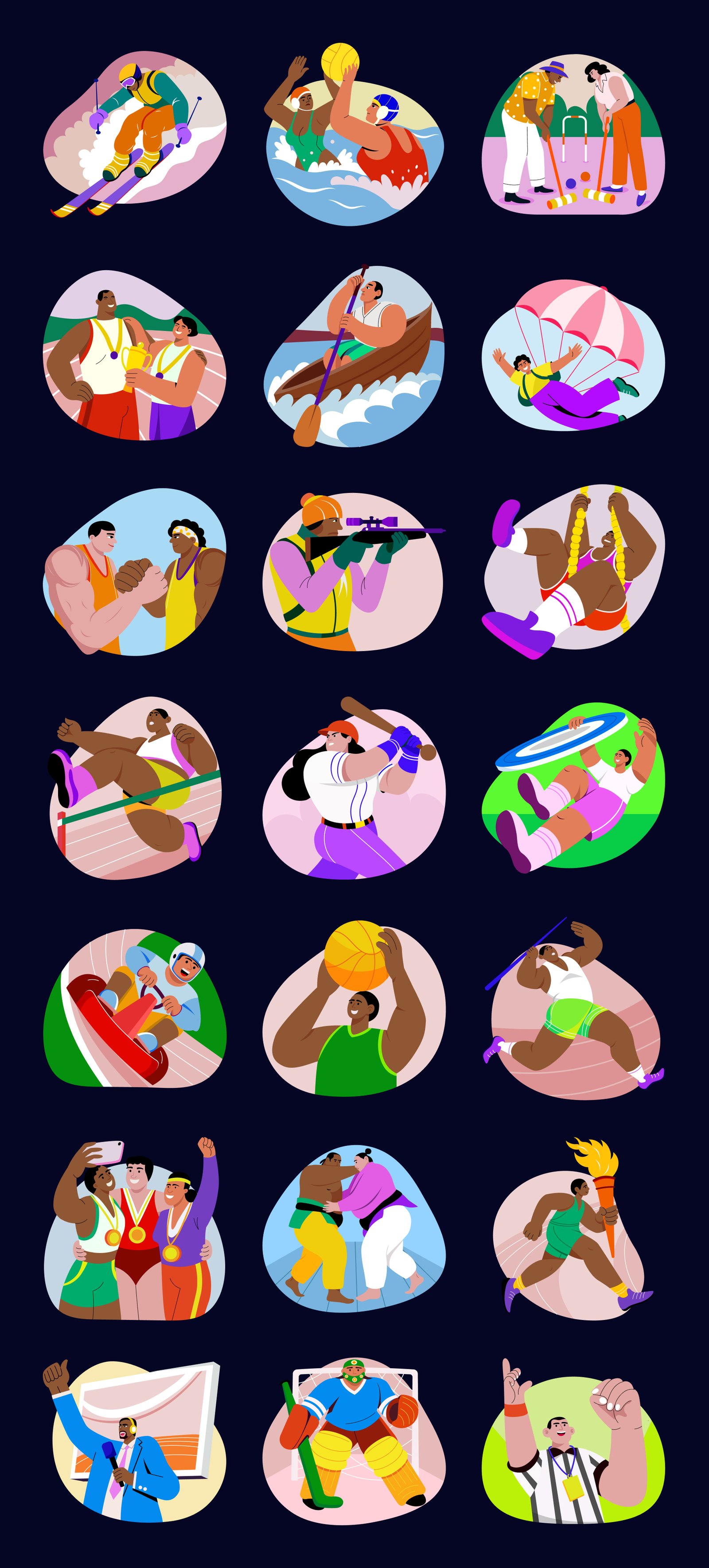 Olympic Illustration Art Set