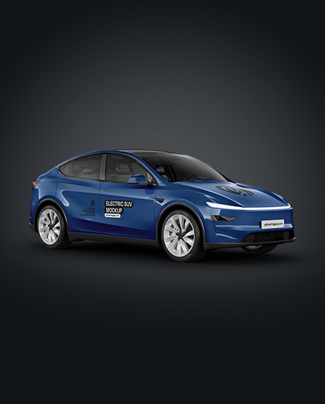 Electric SUV Mockup - Half Side View