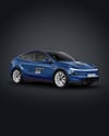 Electric SUV Mockup - Half Side View