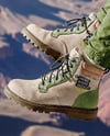 Pair of Hiking Boots on Woman's Legs Mockup