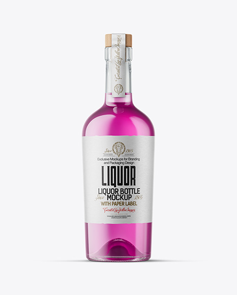 Clear Glass Liquor Bottle Mockup - Packaging mockups
