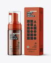 Amber Foam Pump Bottle with Box Mockup