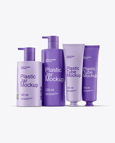Bottles with Tubes Mockup