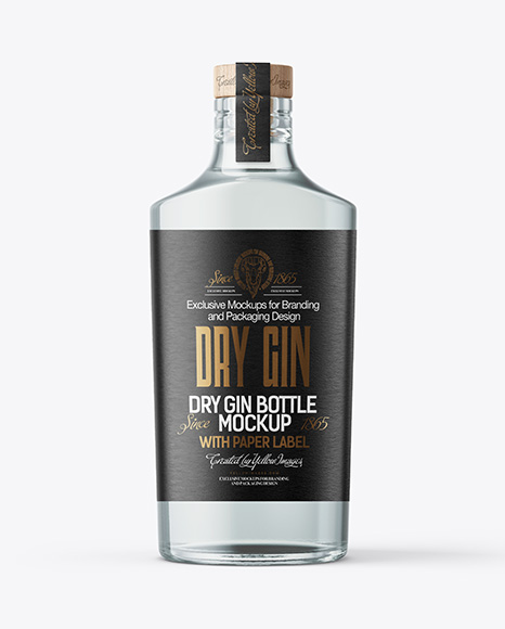 Dry Gin Bottle Mockup