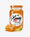 Glass Jar with Linden Honey Mockup