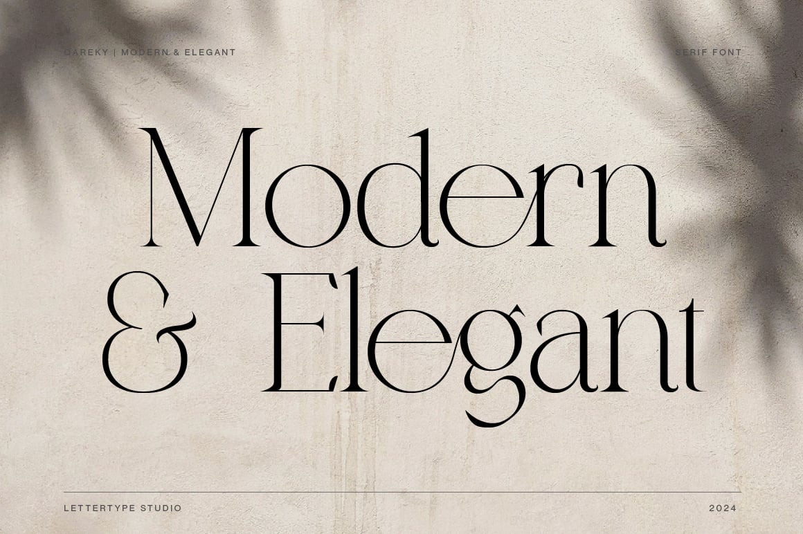Qareky a Modern &amp; Elegant Serif