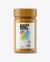 Clear Glass Jar with Curry Powder Mockup
