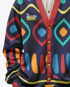 Black Man Wearing Cardigan and Pants Mockup