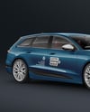 Electric Sportback Car Mockup - Half Side View